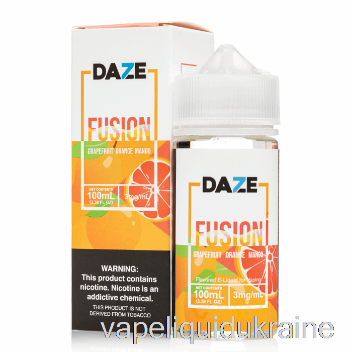 Vape Liquid Ukraine Grapefruit Orange Mango - 7 Daze Fusion - 100mL 3mg